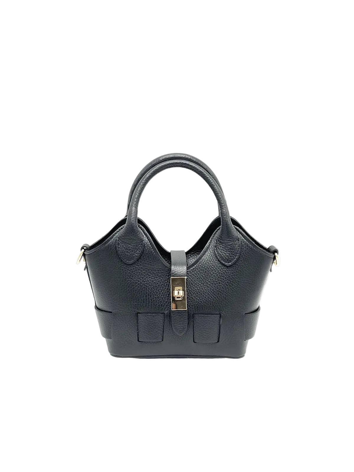 Sac Bandoulière en Cuir Véritable Fait en Italie — Jaune