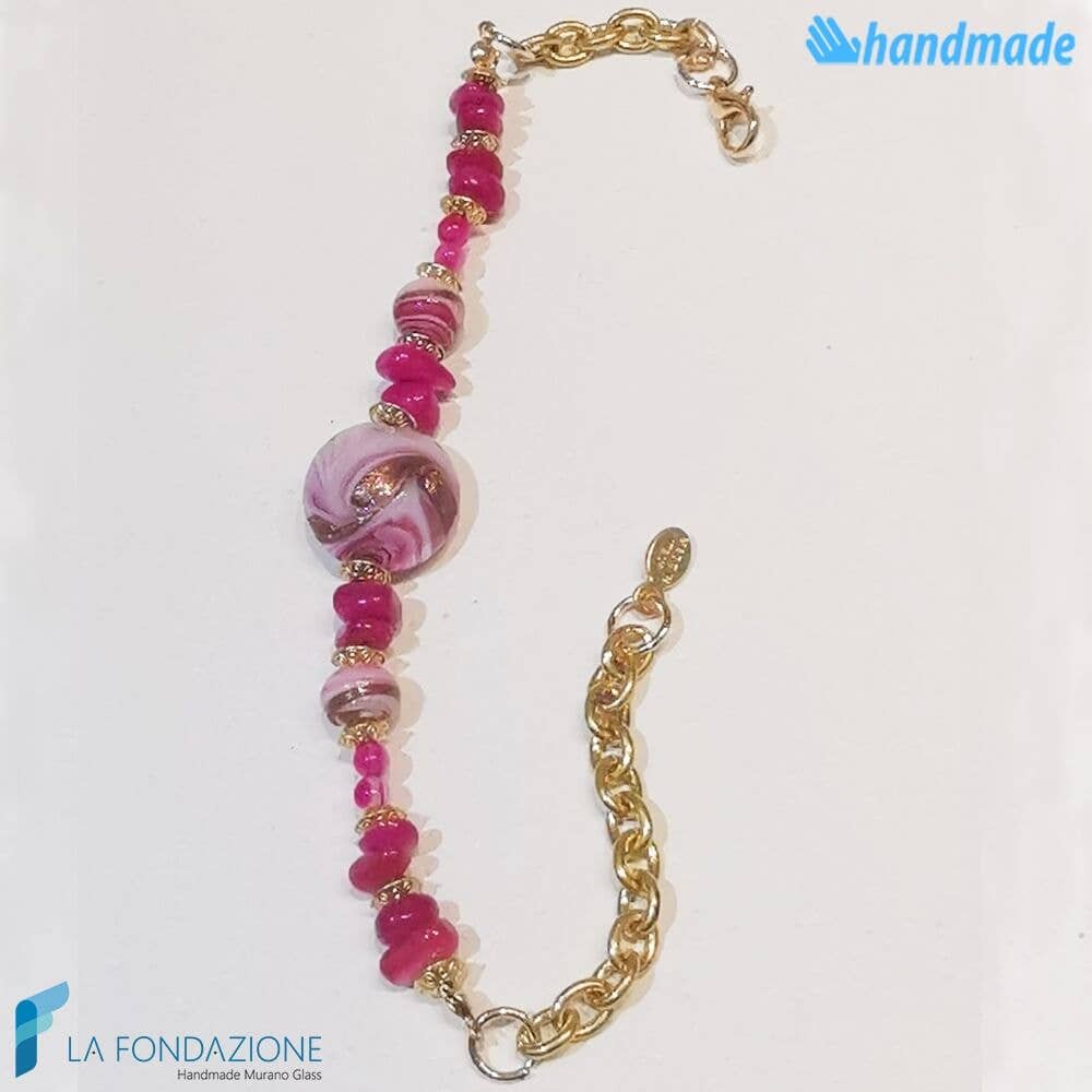 Bracelet Fenicio Lady avec aventurine en verre de Murano