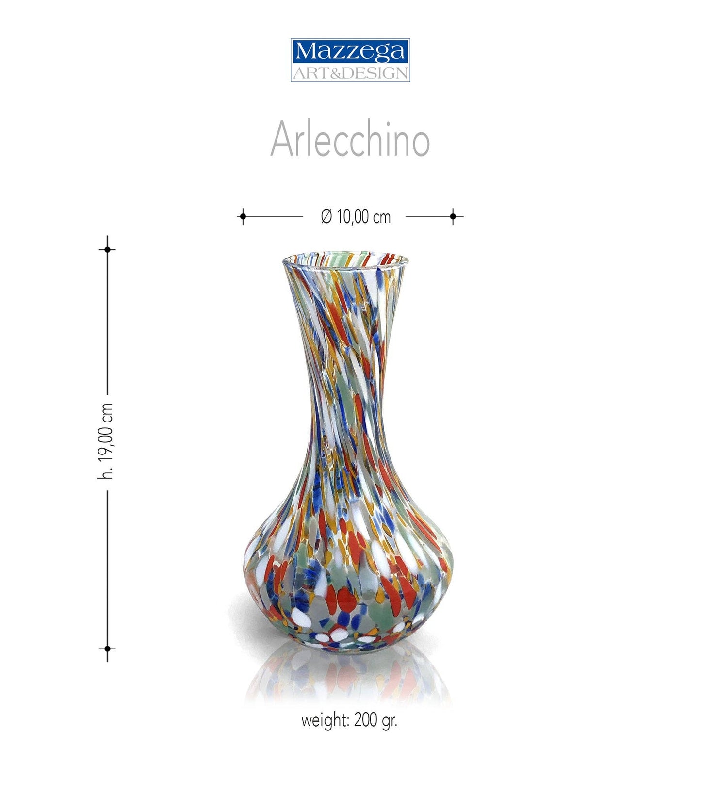 Vase Aventurine Soufflé – Murrines de Murano 19cm