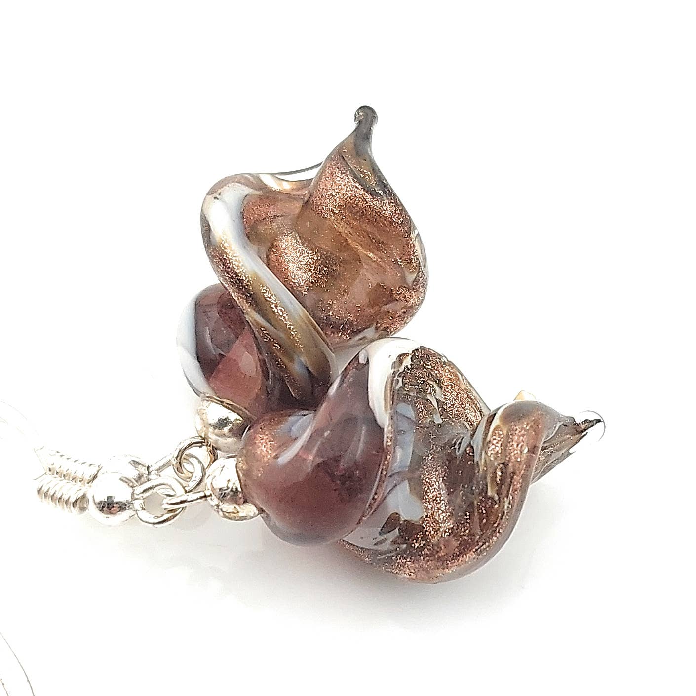 Boucles Murano Argent 925 – Couleur de la Mer