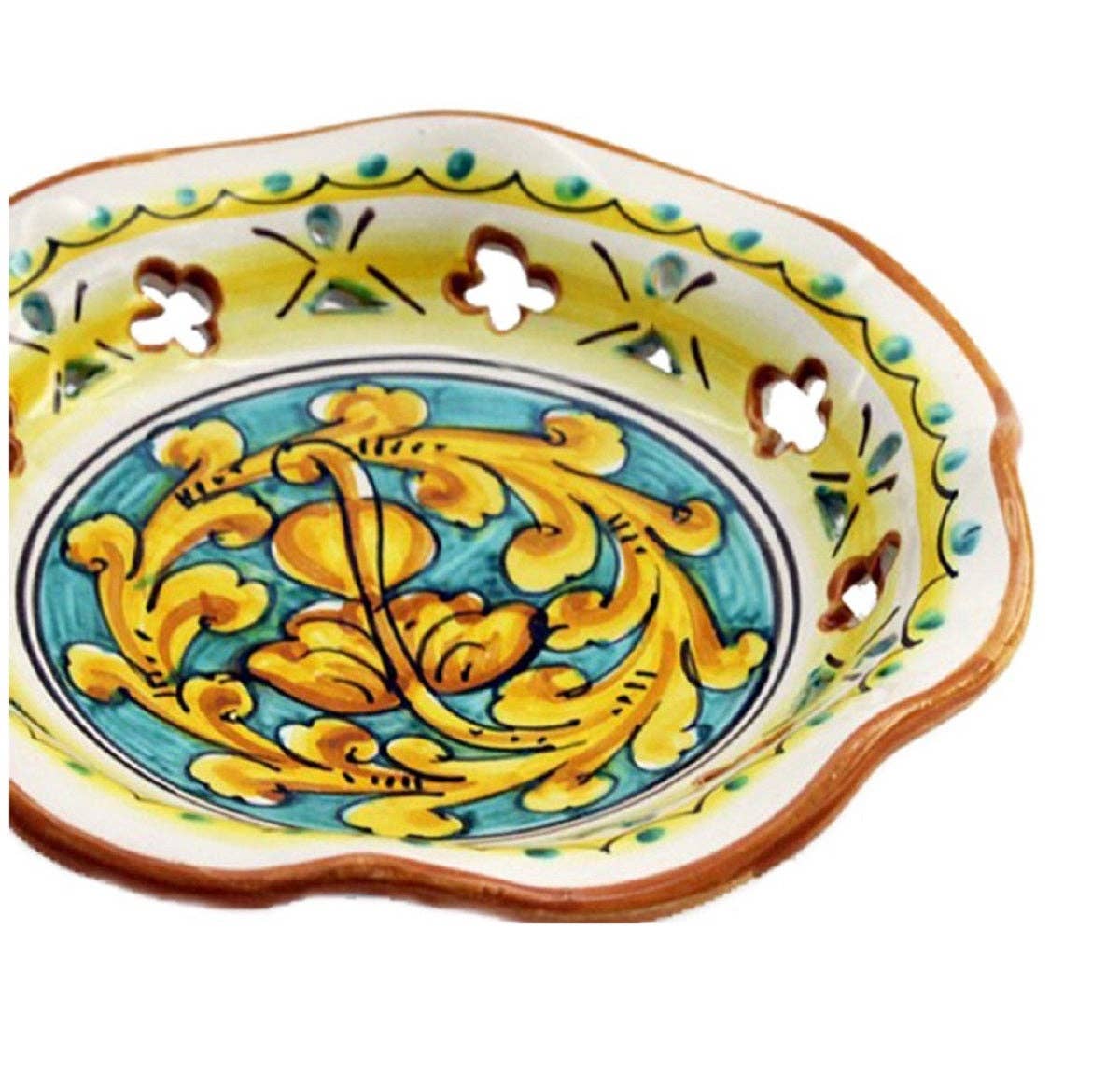 Grand bol en céramique décoré à la main par des céramistes siciliens gianluca art 22