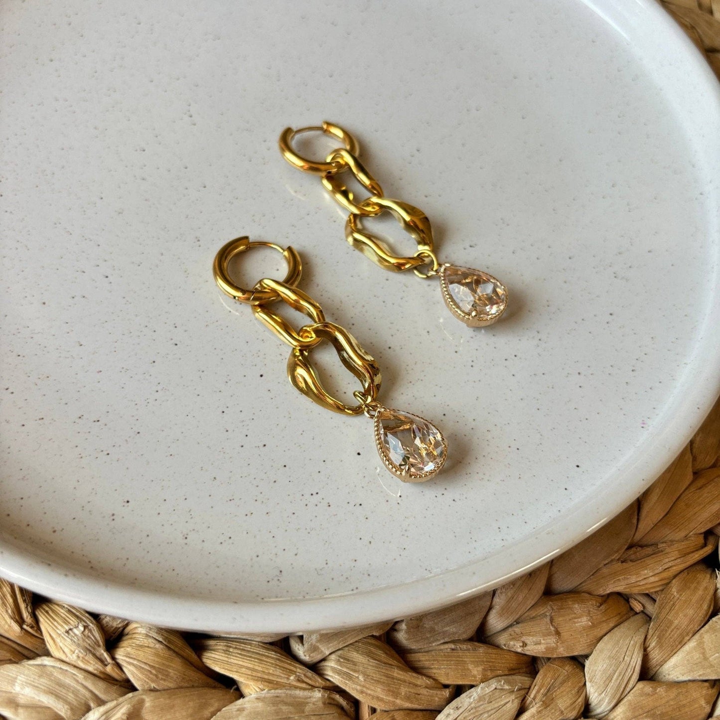 Chain Elegance – Boucles Chaîne Acier Plaqué Or