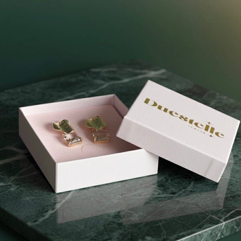 Vitrea – Boucles Or 18K & Verre Transparent