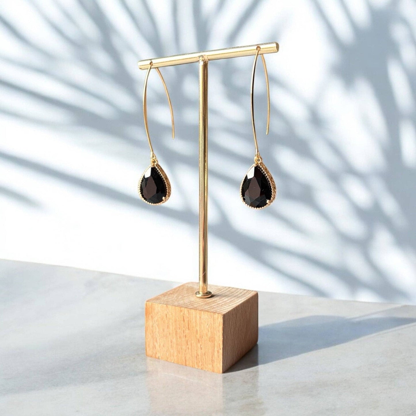 Midnight Drops - Boucles d'oreilles longues noires