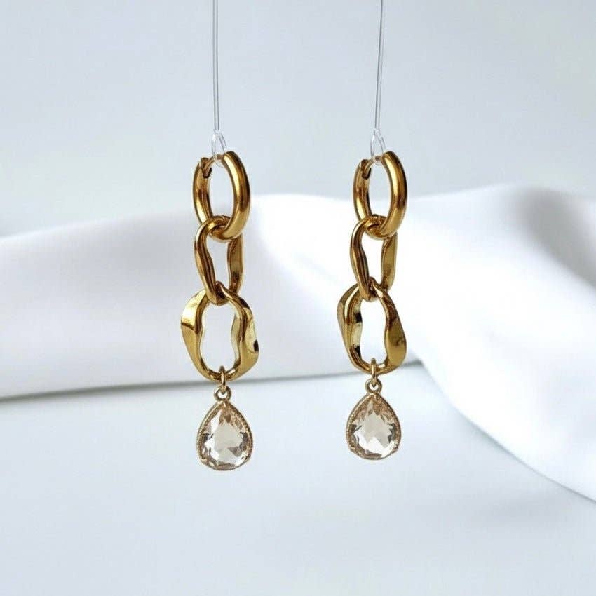Chain Elegance – Boucles Chaîne Acier Plaqué Or