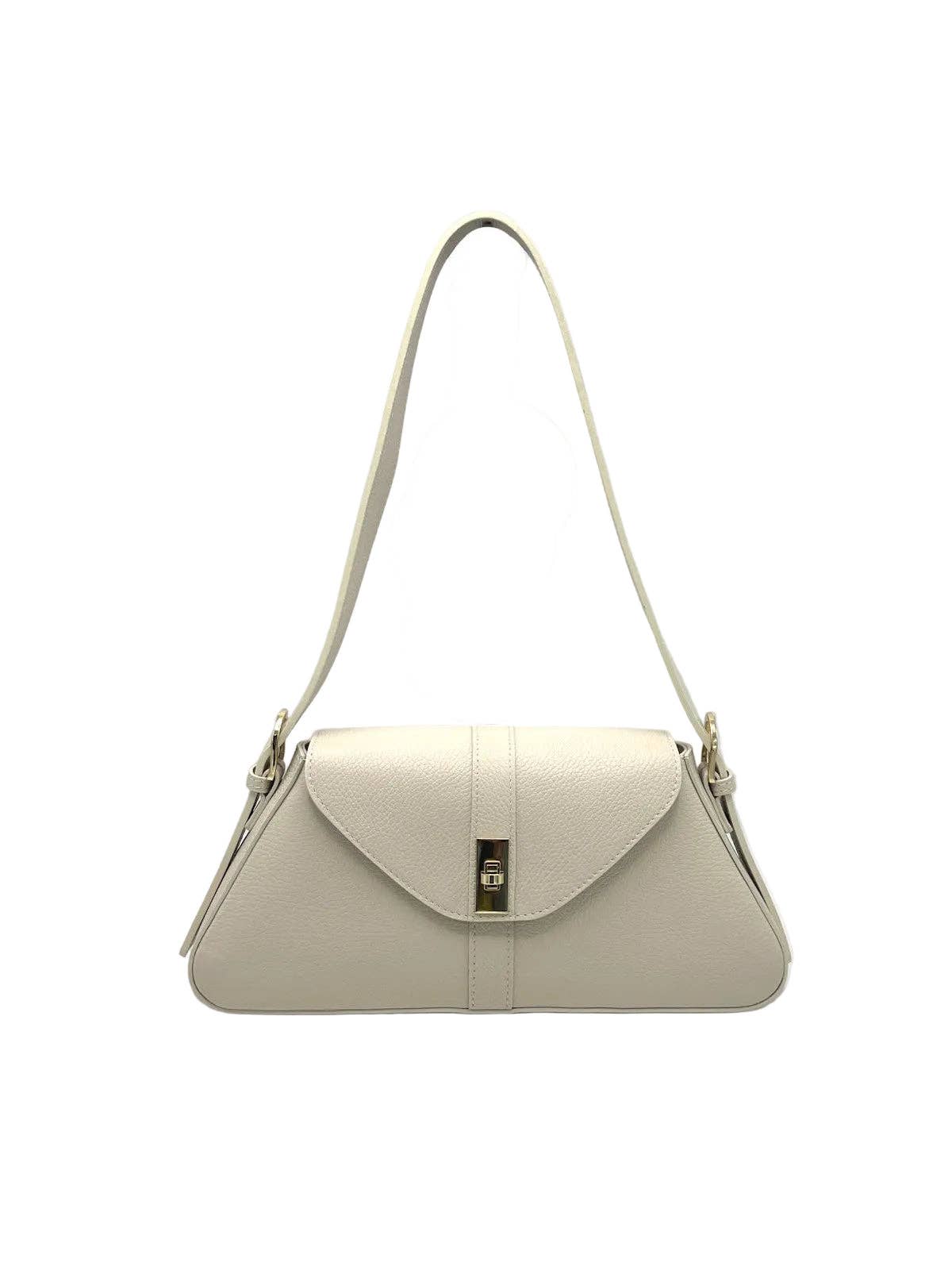 Suie Valentini-Sac à bandoulière pour femme en cuir véritable, Bleu Clair
