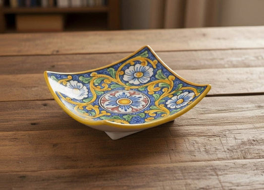 Vide-poche en céramique décorée à la main par des céramistes siciliens baroque art. 26