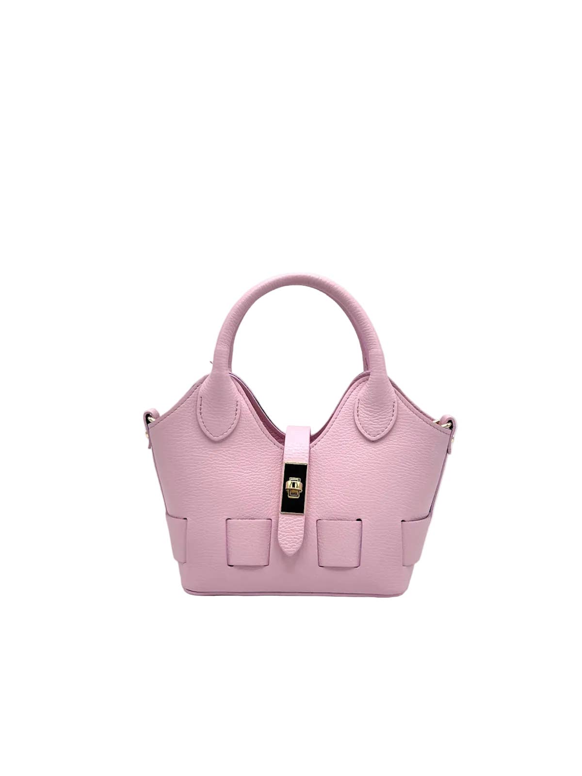 Sac Bandoulière en Cuir Véritable Fait en Italie — Jaune
