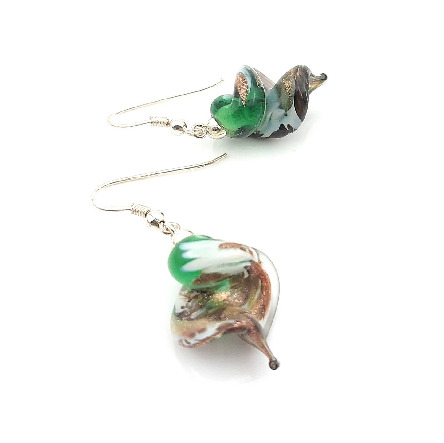 Boucles Murano Argent 925 – Couleur de la Mer