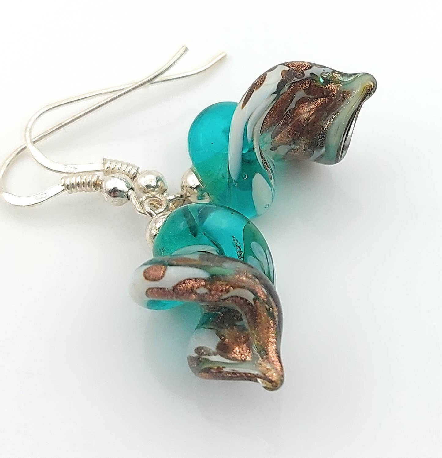 Boucles Murano Argent 925 – Couleur de la Mer