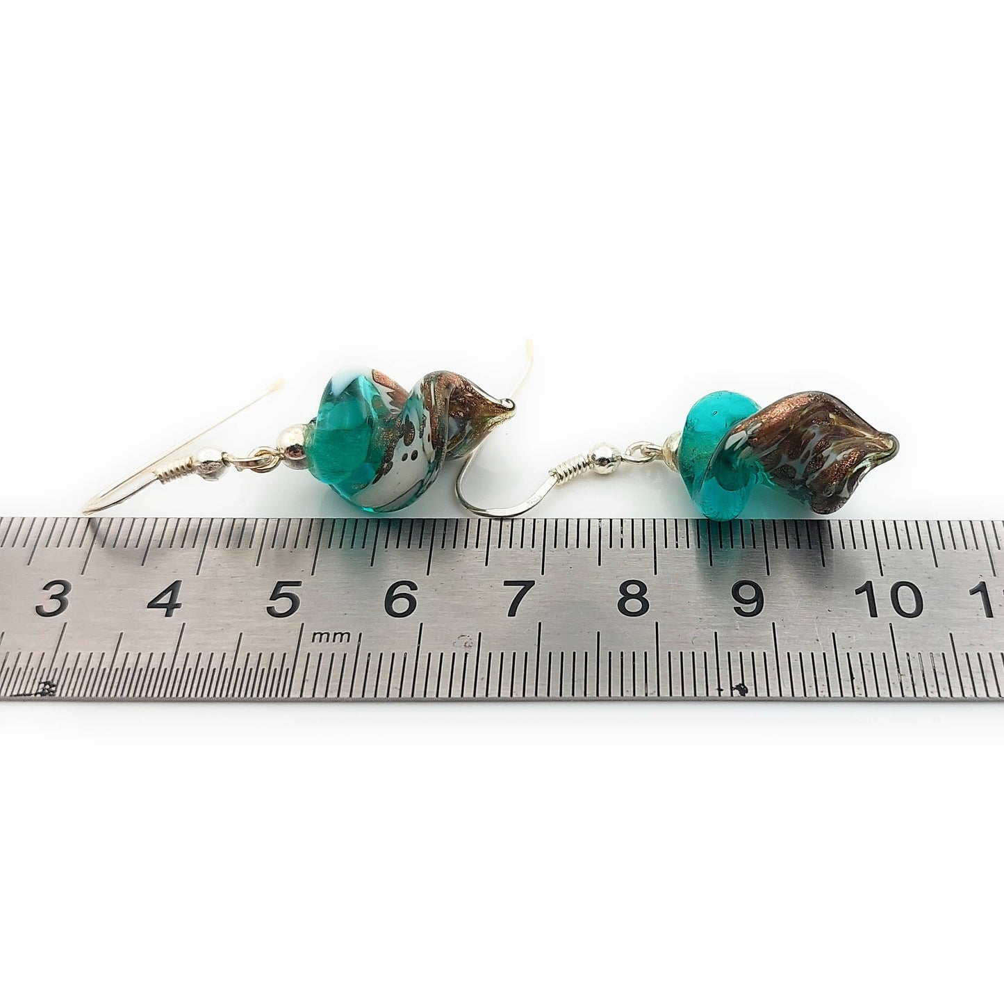 Boucles Murano Argent 925 – Couleur de la Mer