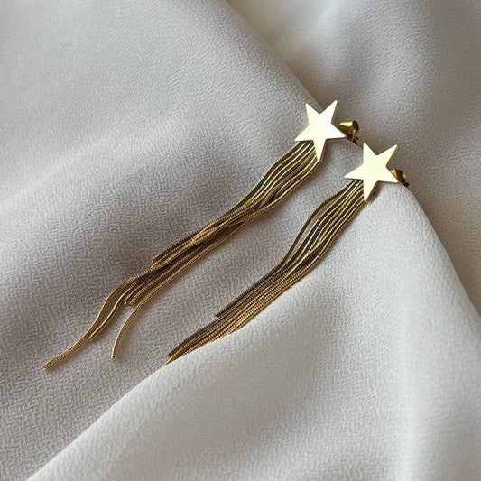 Stella Cadente – Boucles Acier Plaqué Or
