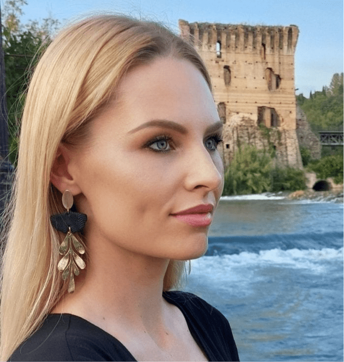 Cassia – Boucles Feuille Plaqué Or 18k Rose