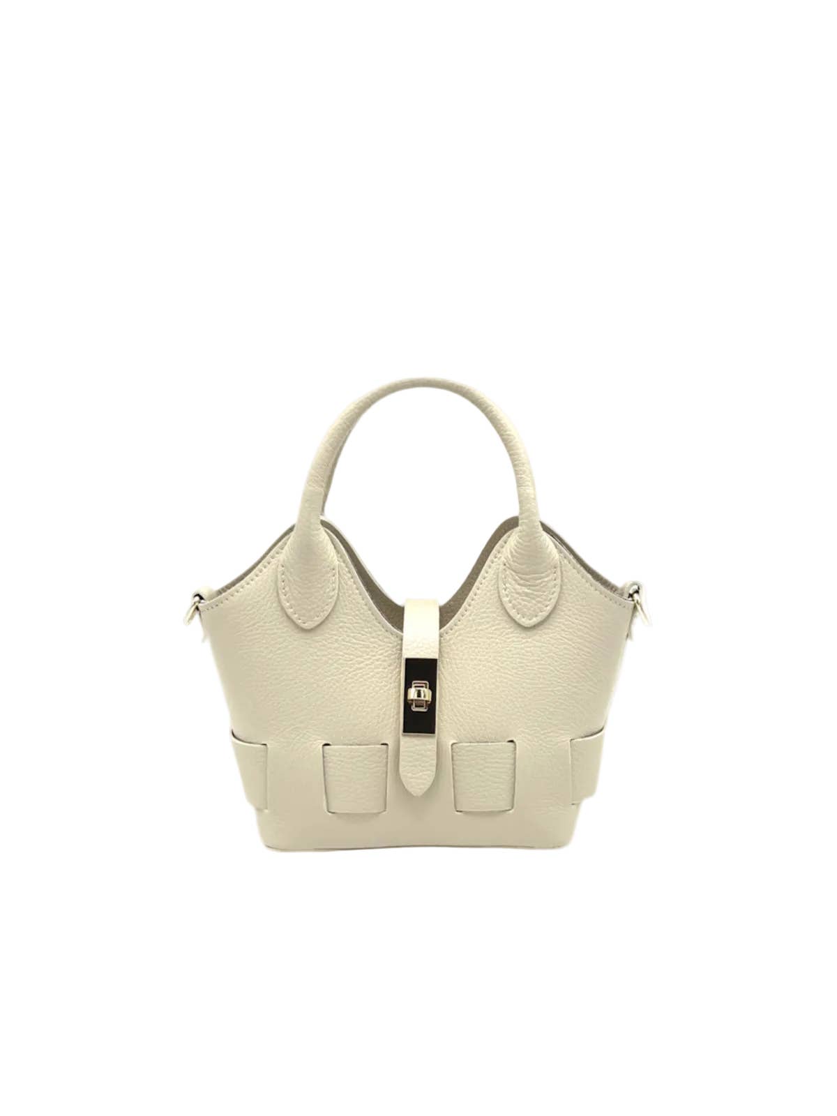 Sac Bandoulière en Cuir Véritable Fait en Italie — Jaune
