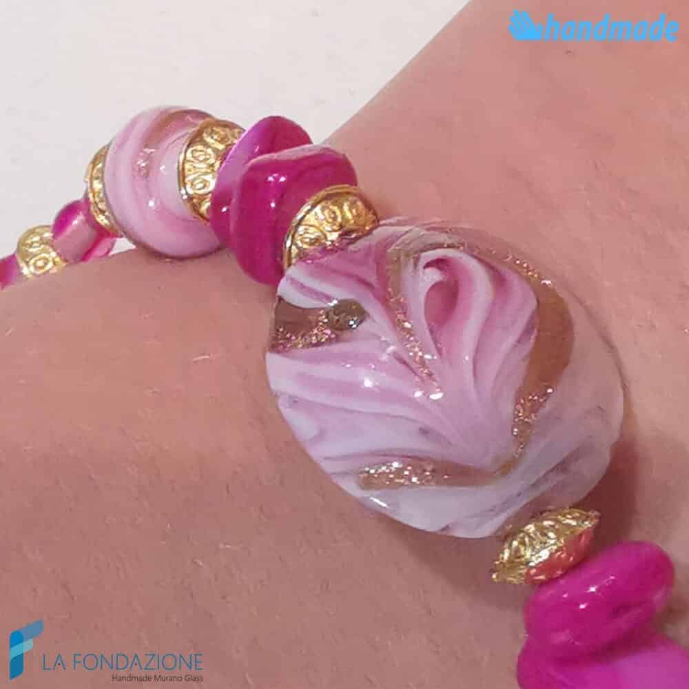 Bracelet Fenicio Lady avec aventurine en verre de Murano