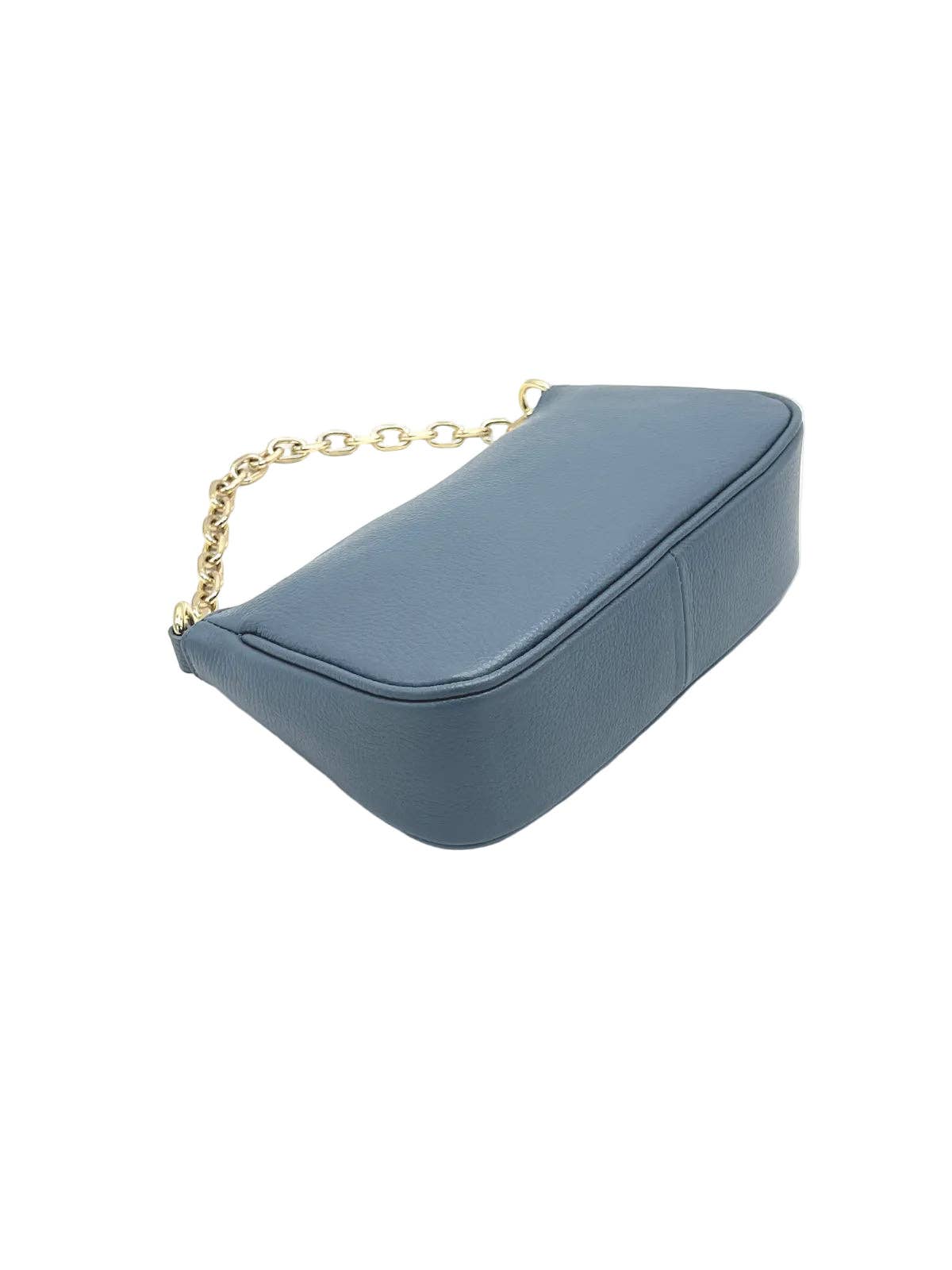 Suie Valentini- Sac à bandoulière en cuir véritable,  Bleu Clair