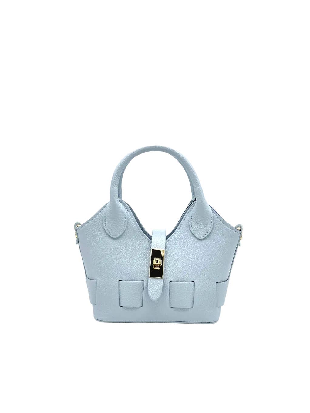 Sac Bandoulière en Cuir Véritable Fait en Italie — Jaune