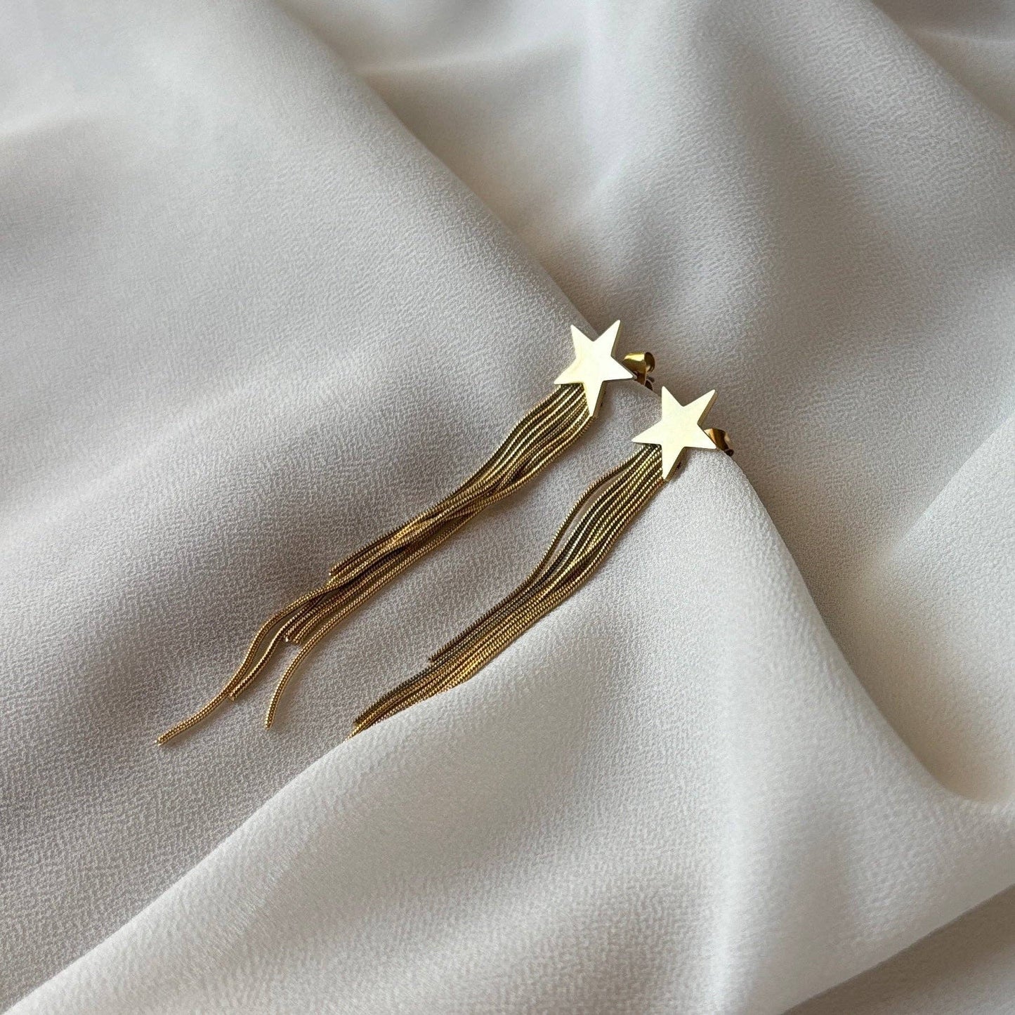 Stella Cadente – Boucles Acier Plaqué Or