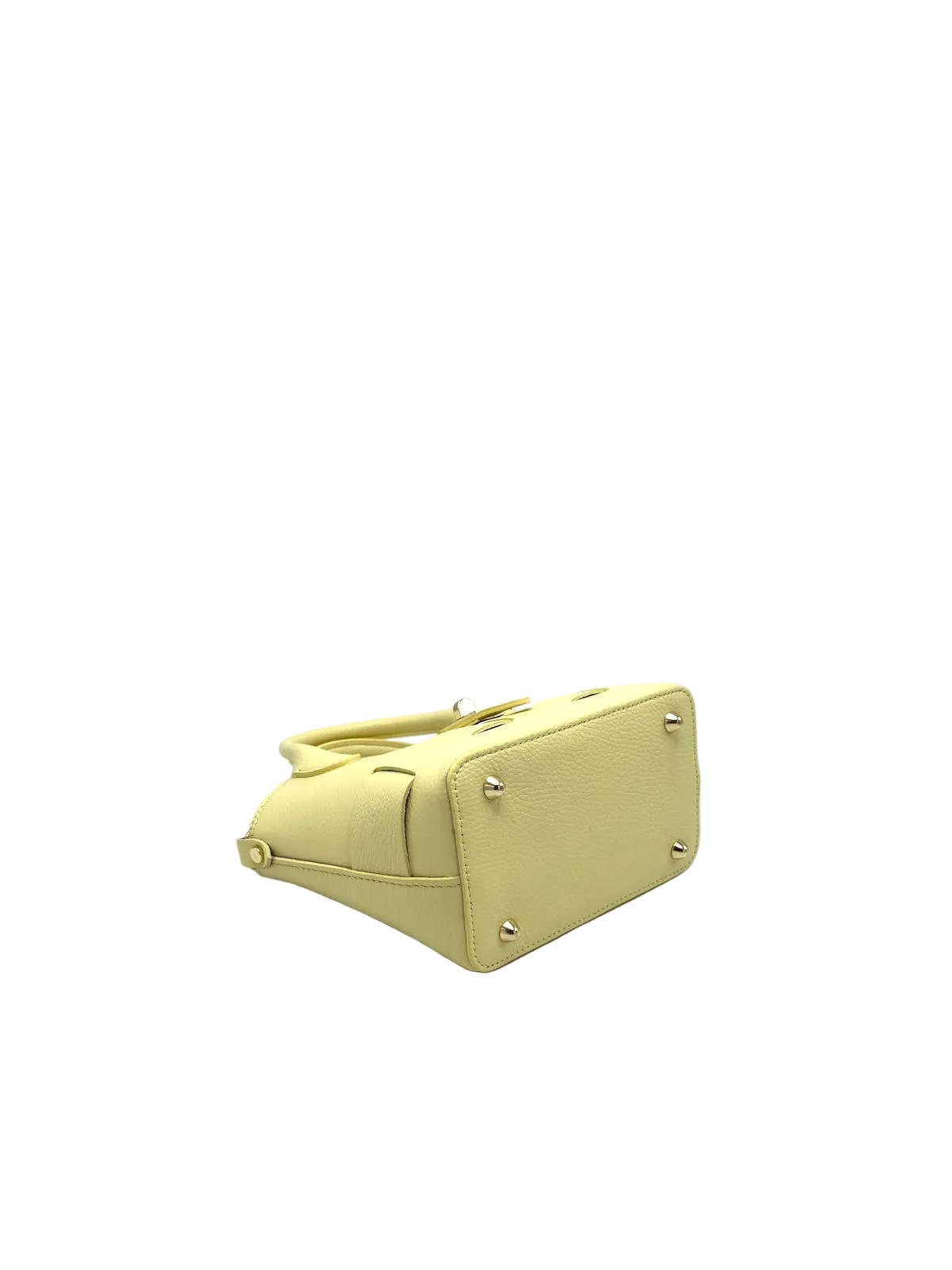 Sac Bandoulière en Cuir Véritable Fait en Italie — Jaune