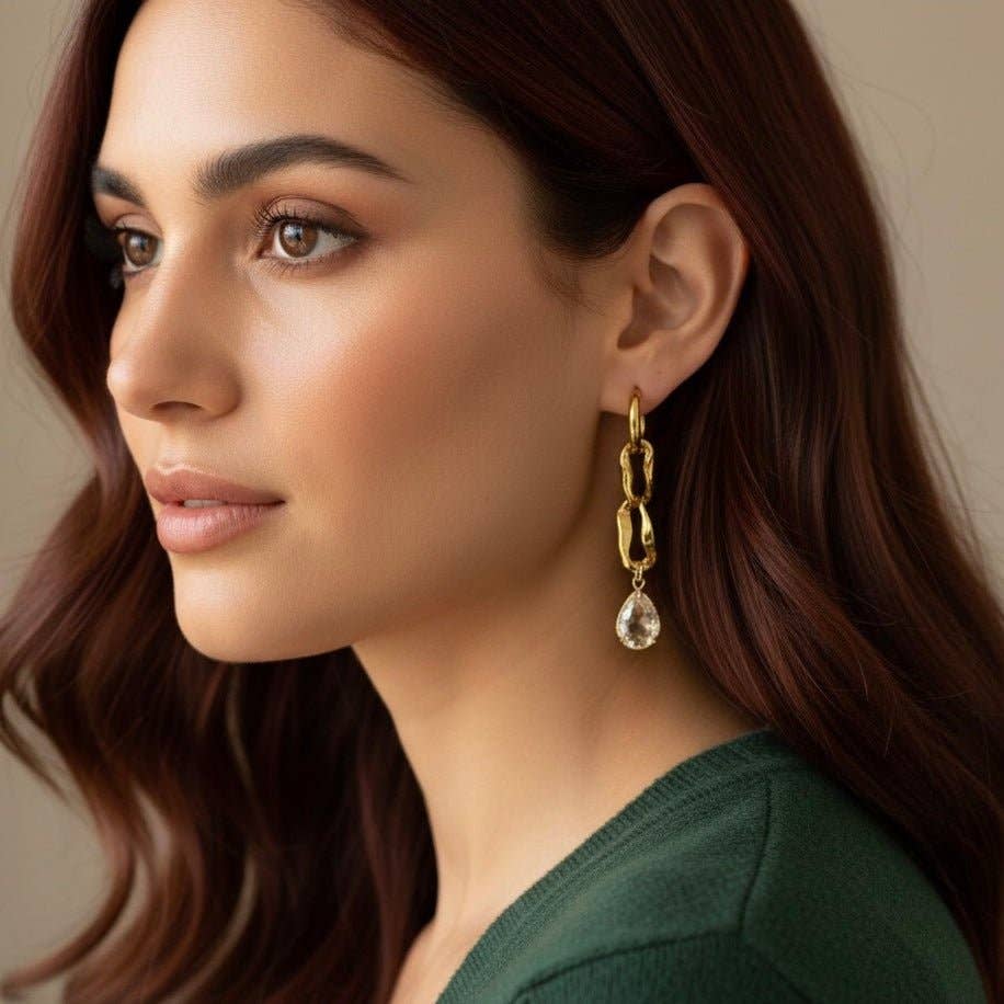 Chain Elegance – Boucles Chaîne Acier Plaqué Or