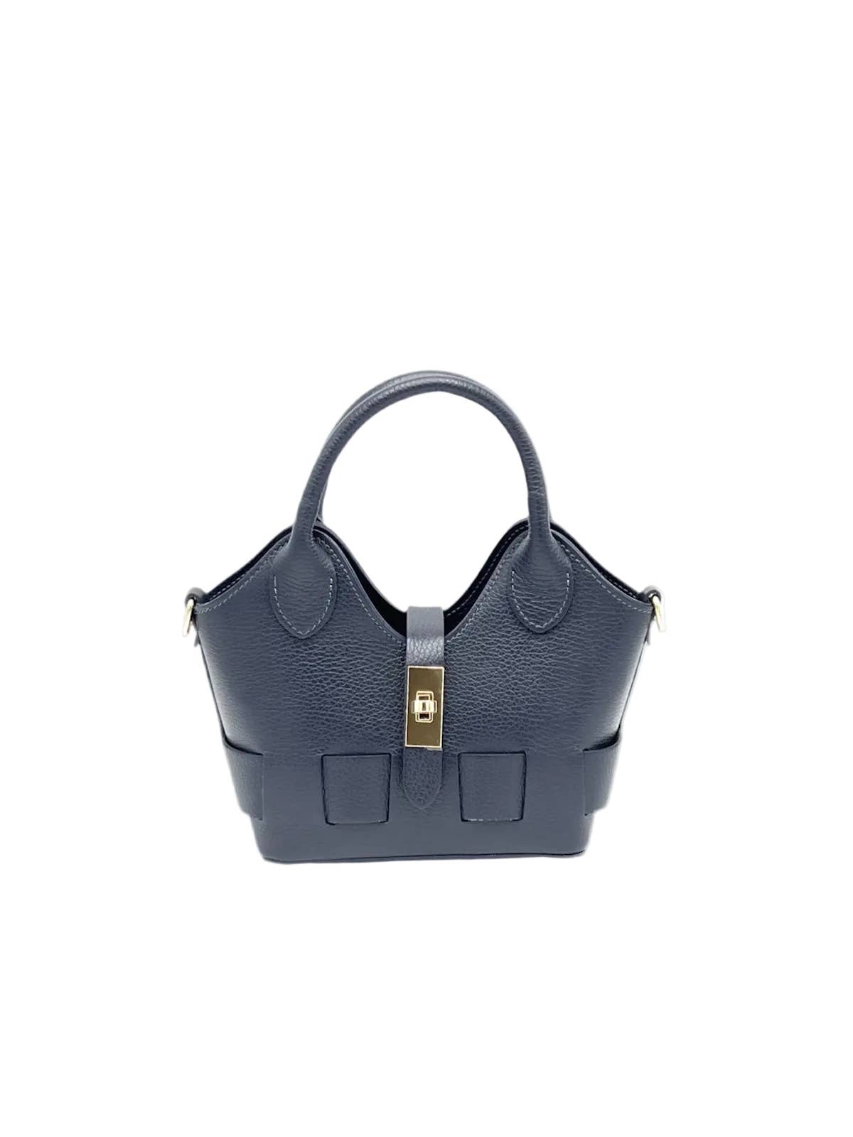 Sac Bandoulière en Cuir Véritable Fait en Italie — Jaune