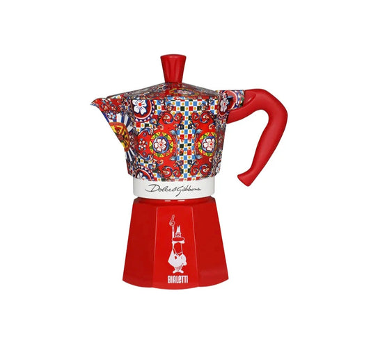 Précommande – Bialetti x Dolce&Gabbana Carretto Siciliano rouge – Moka Express 6 tasses